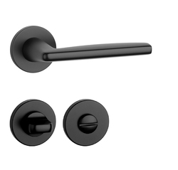 Klika na dveře AT - LUNA - R 7S BS - Černá matná