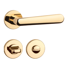 Klika na dveře AS - ARIA - R 5S OLV - Mosaz leštěná lakovaná