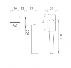Klika na eurookno TI - DK - SECO - HR 1964Q OC - Chrom lesklý (03)