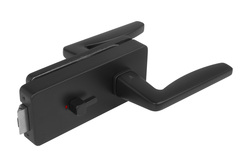 MP - UNIQUE R8 - ZÁMEK na sklo s klikou ERBA - WC BS - Černá matná