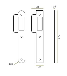 JNF - ZÁMEK IN.20.987.R BN - Broušená nerez