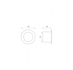 FT - madélko do čela posuvných dveří kulaté MT - R OCS - Chrom broušený