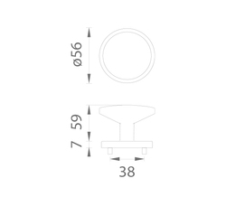 Koule na dveře AS - KOULE ORTICA - R 7S WS - Bílá matná