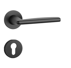 Klika na dveře AT - LUNA - R 7S BS - Černá matná