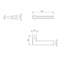 Klika na dveře VM - ATLANTA BS - Černá matná (18)