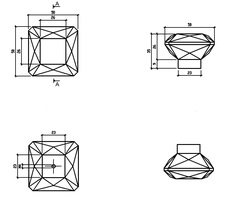 AS - Nábytková úchytka 1065-M OC/černý křišťál - Chrom lesklý / černý křišťál