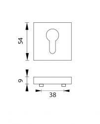 MP - ROZETA - HR BS - Černá matná