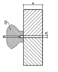 AS - Nábytková úchytka 1065-M OC/černý křišťál - Chrom lesklý / černý křišťál