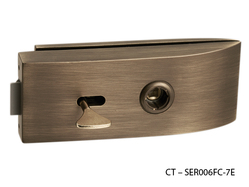 CT - 11000 Kování na skleněné dveře OGS - Bronz česaný matný