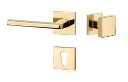 Klika na dveře AT - PYROLA - HR 7S OLV PVD - Mosaz leštěná lakovaná PVD