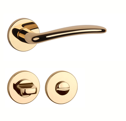 Klika na dveře AS - AMBROSIA - R 7S OLV - Mosaz leštěná lakovaná