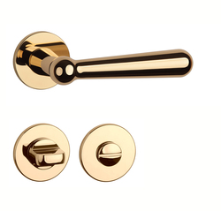 Klika na dveře AS - ROSEMARY - R 5S OLV - Mosaz leštěná lakovaná