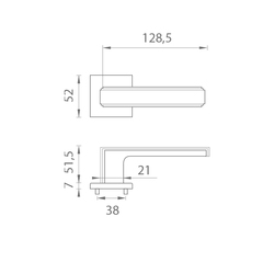 Klika na dveře AS - RAFLESIA - HR 7S OC - Chrom lesklý