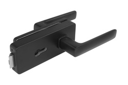 MP - UNIQUE R8 - ZÁMEK na sklo s klikou STELLA - PZ BS - Černá matná