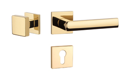 Klika na dveře AT - HOSTA - HR 7S OLV PVD - Mosaz leštěná lakovaná PVD