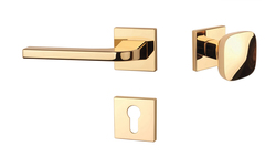 Klika na dveře AS - ISMENA - HR 7S OLV - Mosaz leštěná lakovaná