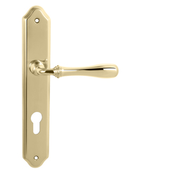 Klika na dveře FO - CARINA - SO OLV - Mosaz leštěná lakovaná