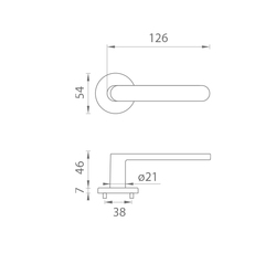 Klika na dveře AT - FRAGOLA - R 7S NP - Nikl perla