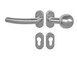 Klika na dveře MP - NERO - UOR BN - Broušená nerez