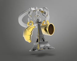 MTM197-01 MTM - KLÍČENKA - Eiffelova věž 2