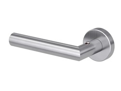 Klika na dveře GK - LUCIA - R - S2L s uzamykáním BN - Broušená nerez (71)