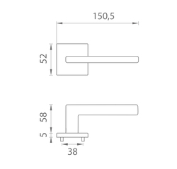Klika na dveře AS - SALVIA - HR 5S NP - Nikl perla
