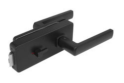 MP - UNIQUE R8 - ZÁMEK na sklo s klikou HOSTA  - WC BS - Černá matná