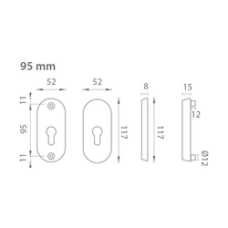 AXA - ROZETA BETA2 F6 - Inox elox
