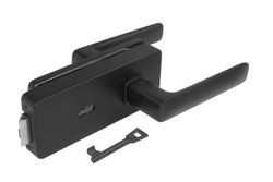 MP - UNIQUE R8 - ZÁMEK na sklo s klikou STELLA - BBQ BS - Černá matná