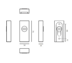 Přídavná bezpečnostní rozeta JNF - ROZETA BEZPEČNOSTNÍ - UHR PLUS IN.04.34.S BN - Broušená nerez