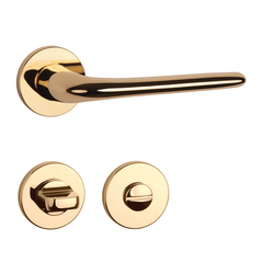 Klika na dveře AS - AZALIA - R 7S OLV - Mosaz leštěná lakovaná