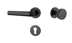 Klika na dveře AT - INULA - R 7S BS - Černá matná