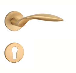 Klika na dveře AS - GERBERA - R 7S OLS - Mosaz broušená