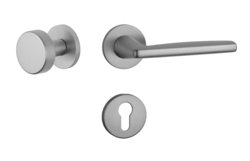 Klika na dveře AT - LUNA - R 7S OCS - Chrom broušený