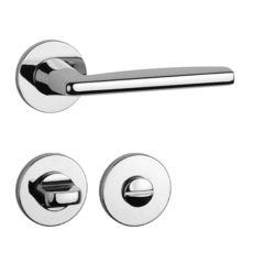 Klika na dveře AT - LUNA - R 7S OC - Chrom lesklý