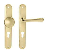 Klika na dveře MP - ELEGANT OLV - Mosaz leštěná lakovaná