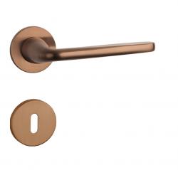 Klika na dveře AS - HIACYNTA - R 5S CUM PVD - Měď matná PVD