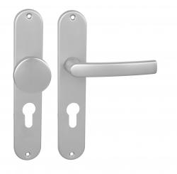 Klika na dveře BA - MIRA - S F1 - Stříbrný elox