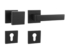 Klika na dveře MP - HIT - HR SQ6 BS - Černá matná