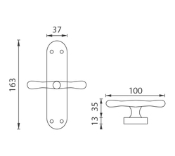 Rozvora na okno NI - ELEGANT - rozvora OCS - Chrom broušený