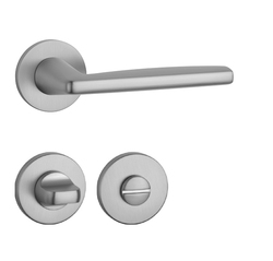 Klika na dveře AT - LUNA - R 7S OCS - Chrom broušený