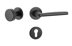 Klika na dveře AT - LUNA - R 7S BS - Černá matná