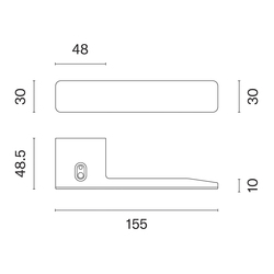 Klika na dveře ASG - LUDISIA - RT s uzamykáním T - Titan