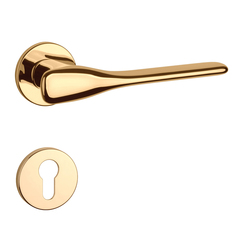 Klika na dveře AS - ORCHIDE - R 7S OLV - Mosaz leštěná lakovaná