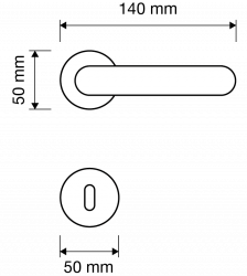 Klika na dveře LI - DALIA 766 - R OLV - Mosaz leštěná lakovaná