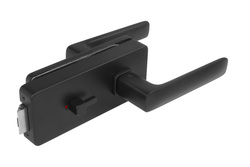 MP - UNIQUE R8 - ZÁMEK na sklo s klikou STELLA  - WC BS - Černá matná