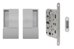 AGB - Set na otočné dveře WAVE - HR bez otvoru OCS - Chrom broušený