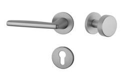 Klika na dveře AT - LUNA - R 7S OCS - Chrom broušený