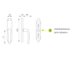 Rozvora na okno KE - MICHAELA - rozvora AH - Antik hnědá