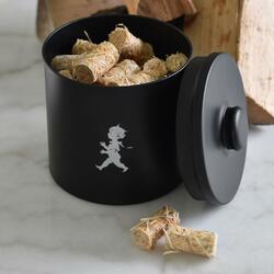 SN - NÁDOBA NA PODPALOVAČE Černá matná / stříbrný matný emblém